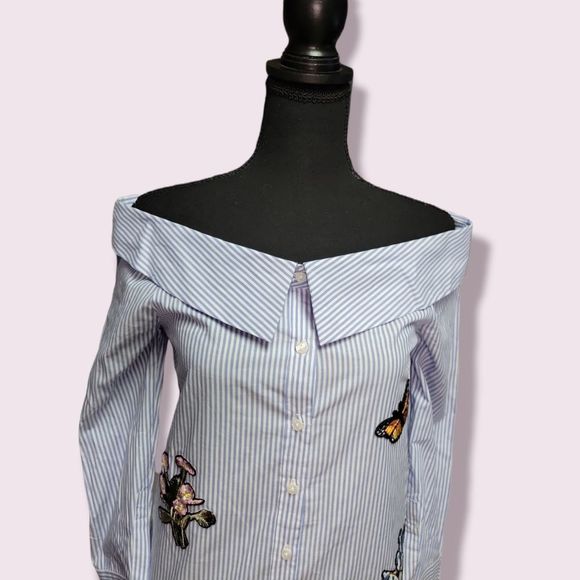 romeo & Juliet | Button Down, Off the Shoulder Top | Various Sizes - Picture 5 of 10